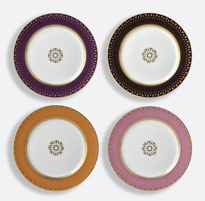 Bernardaud Soleil Levant Colors Salad/Dessert Plate Set of 4